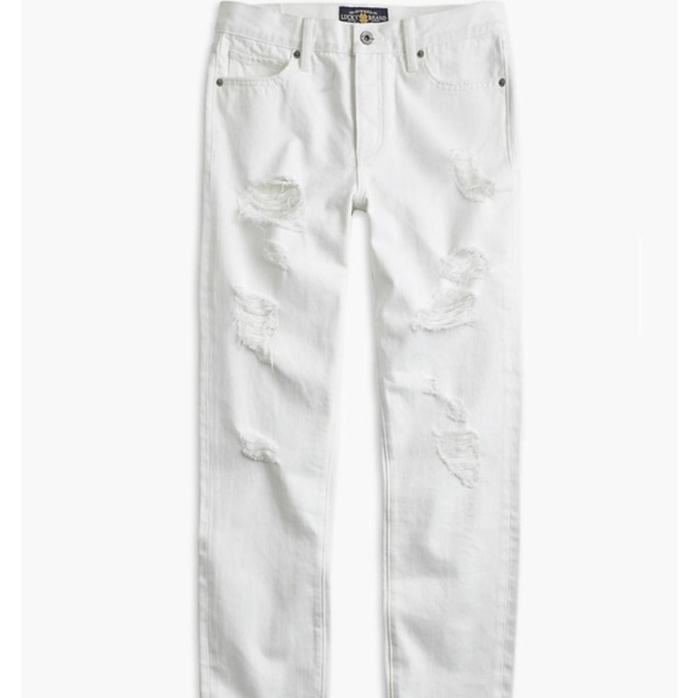 Lucky Brand Sienna Slim Boyfriend White Jean 32/14